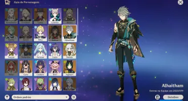 Conta Ar 57 Com Yelan + Zhongli + Alhaitham + Nahida + Kazuh