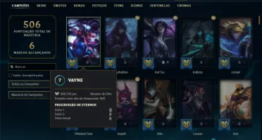 Esmeralda 3 com TODOS os champs e 494 Skins + 10 Vitoriosas