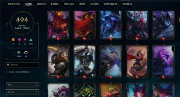Esmeralda 3 com TODOS os champs e 494 Skins + 10 Vitoriosas