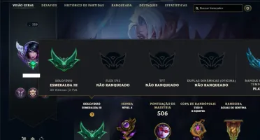 Esmeralda 3 com TODOS os champs e 494 Skins + 10 Vitoriosas
