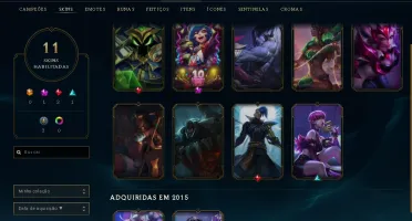 Conta league of legends diamante 1 57% win rate ótimo mmr