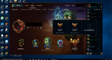League Of Legends, Conta Ouro 2, MMR alto, 199 skins