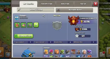 Conta Clash of clans cv 12 inicio