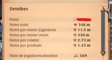 Conta Albion 360m FAMA com algumas coletas t8