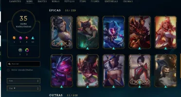 VENDO CONTA PLATINA 4 - 35 SKINS, 1 ULTIMATE E 2 PRESTIGIO