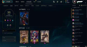 VENDO CONTA PLATINA 4 - 35 SKINS, 1 ULTIMATE E 2 PRESTIGIO