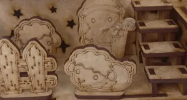 Presépio de natal em MDF, Casinha 3 andares, Decoração