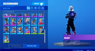 CONTA FORTNITE SEASON 4 COM GALAXY