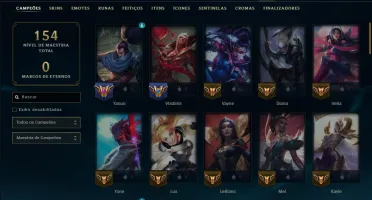 Diamante 3 com 70 Champs e 16 Skins