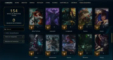 Diamante 3 com 70 Champs e 16 Skins