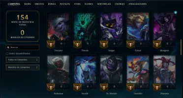 Diamante 3 com 70 Champs e 16 Skins