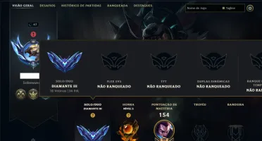 Diamante 3 com 70 Champs e 16 Skins