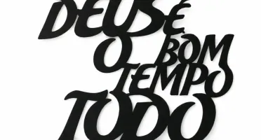 Quadro Deus é Bom o Tempo Todo em MDF 50 x 35 cm