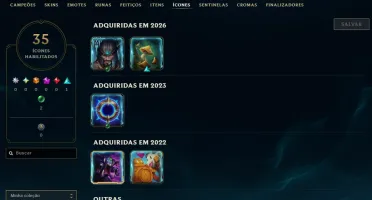 Lol Ferro, Upada na Mão, Level 32, 7.000 de Ea, 3 Skins