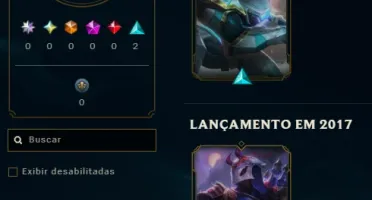 Lol Ferro, Upada na Mão, Level 32, 7.000 de Ea, 3 Skins