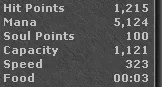 Conta Tibia com MS (214), EK (116), ED (126)