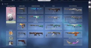 conta valorant com saqueadora,sublime e karambit