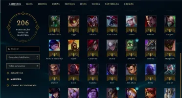 conta de lol level 106