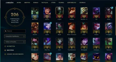 conta de lol level 106