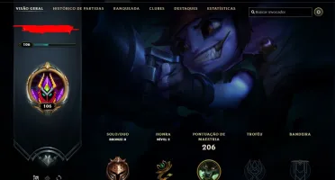 conta de lol level 106