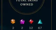 conta de lol diamante 3 com 200 skins +1230 rp