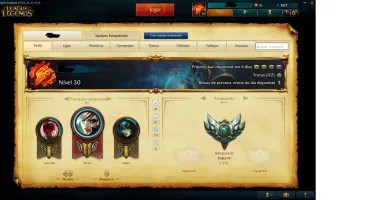 Conta League of Legends Prata4 borda ouro
