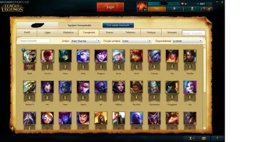 Conta League of Legends Prata4 borda ouro