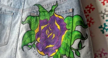 Short jeans THArt Rosa customizado
