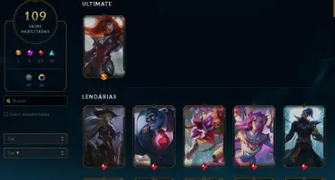 conta lol (bronze 109 skins), valorant (prata e 3 skins)