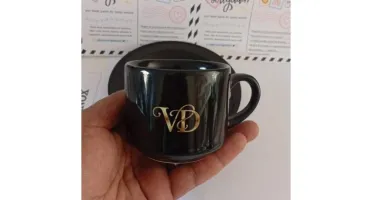 Kits Xícara e Pires Pretos Personalizados