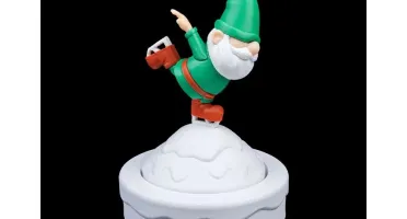 Gnomo de Natal Esquiando