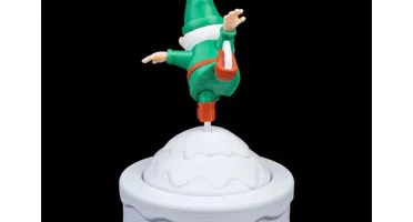 Gnomo de Natal Esquiando