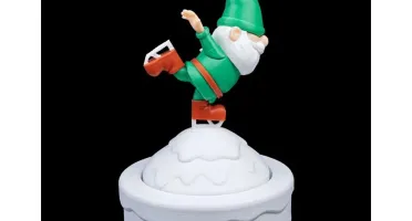 Gnomo de Natal Esquiando