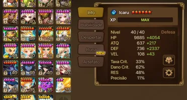 Conta Summoners War NAT 5 LD Qitian Dasheng (macaco de luz)
