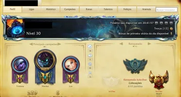 Conta Borda Diamante Atualmente Unraked 60 Campeões e 12skin