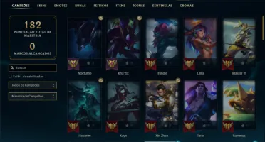 Esmeralda 4 com 65 Champs e 43 Skins + 75 Espolios