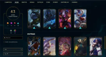 Esmeralda 4 com 65 Champs e 43 Skins + 75 Espolios