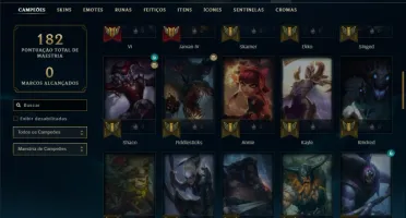 Esmeralda 4 com 65 Champs e 43 Skins + 75 Espolios