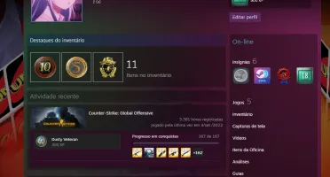 Conta 18 Anos Steam CSGO Prime 3000 HORAS! MEDALHA E OP!