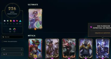Conta lol lvl 575 main yasuo quase todas skins