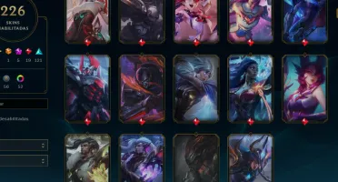 Conta lol lvl 575 main yasuo quase todas skins