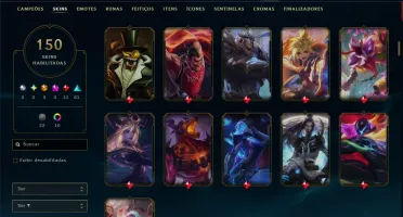 Ouro 3 com TODOS os Champs e 150 Skins ( JG / ADC )