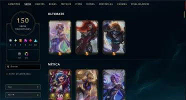 Ouro 3 com TODOS os Champs e 150 Skins ( JG / ADC )