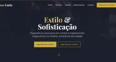 Modelo de Site para Barbearia – Agenda de Cortes Online