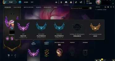 Conta Mestre Tft Plat Lol