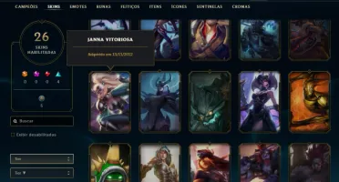 Conta Rammus Rei,Kayle Juíza, Janna,Elise, Morgana vitoriosa