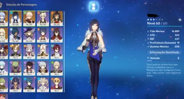 AR 43 - Ganyu, Yelan, Kazuha e Dehya + 2 armas 5*