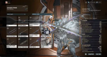 Conta Warframe maestria 17 End Game + skins + platinas