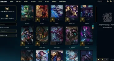 Conta LoL Platina 1 - 88% winrate - 38 Champ - 6 skins