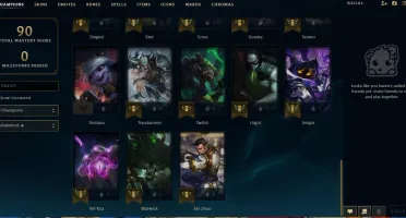 Conta LoL Platina 1 - 88% winrate - 38 Champ - 6 skins